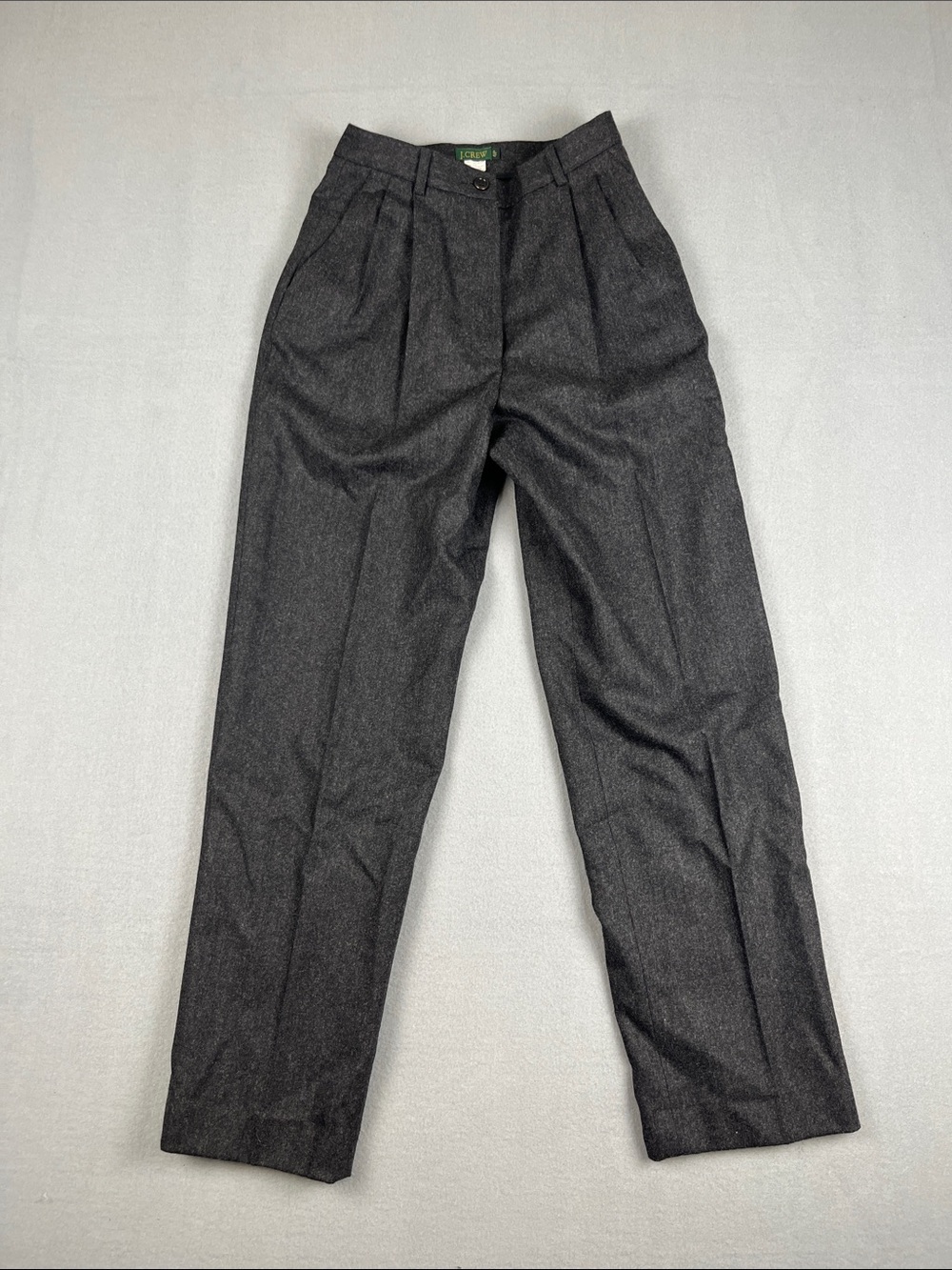 Vintage 90’s J. Crew Dark Charcoal Pleated Merino Wool Pants
Size: 4p